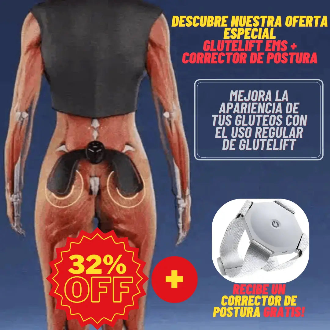GluteLift - Tonificador de Gluteos y Caderas EMS + Obsequio