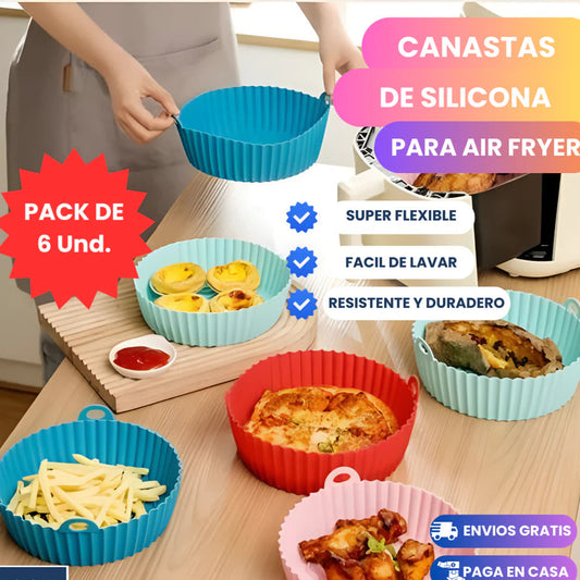 Pack x6 Moldes de Silicona para Freidora de Aire